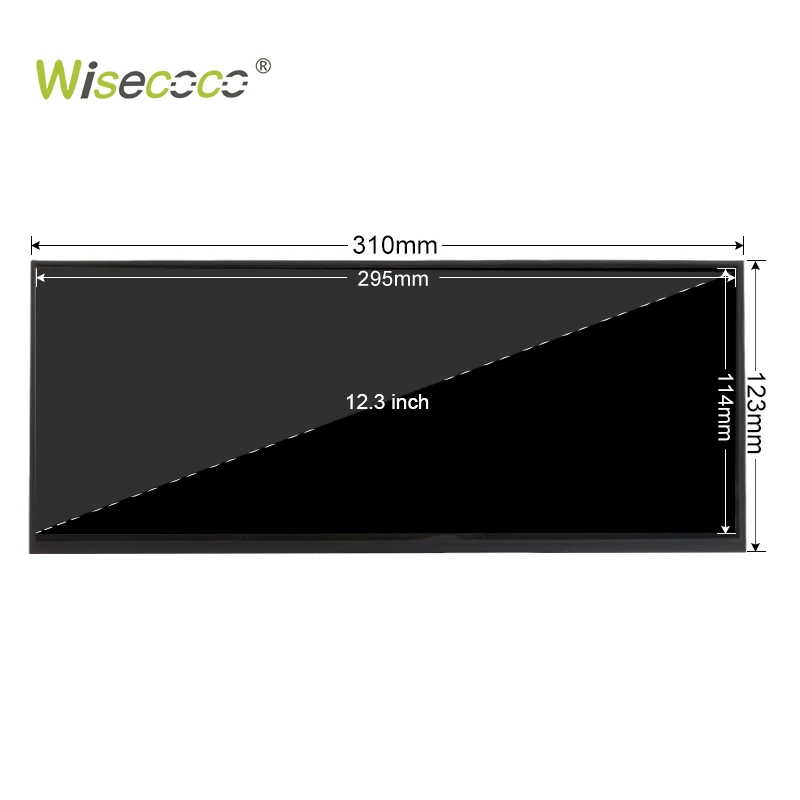 Imagem -03 - Wisecoco-tipo c Monitor Ips Ultra Wide Hd-mi Bar Display Lcd Widescreen Tela Sensível ao Toque de 123 1920x720