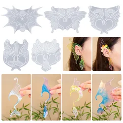 Earbone Clip Crystal Epoxy Resin Mold DIY Elf Ear Hanging Wings Butterfly Silicone Mold