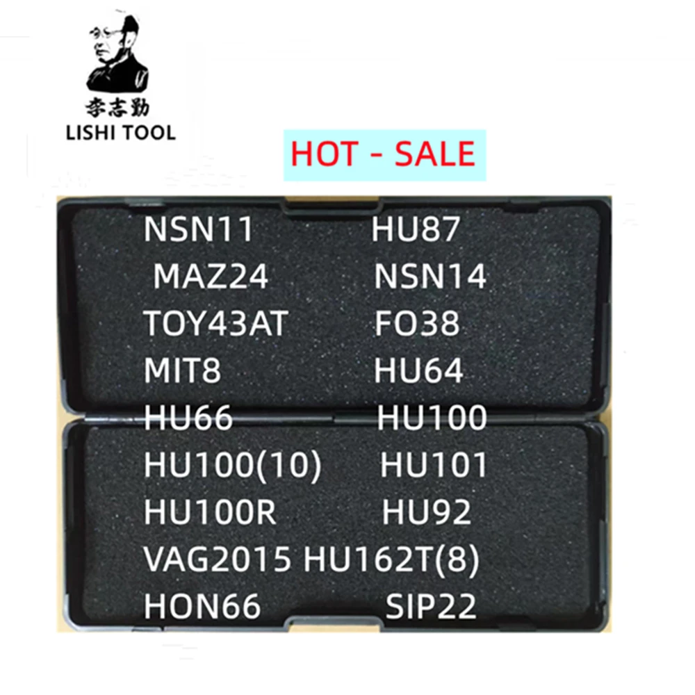 Lishi 2 in 1 NSN11 HU87 MAZ24 NSN14 TOY43AT FO38 MIT8 HU64 HU66 HU100 HU100(10) HU101 HU100R VAG2015 HU162T(8) HON66 SIP22 HU92