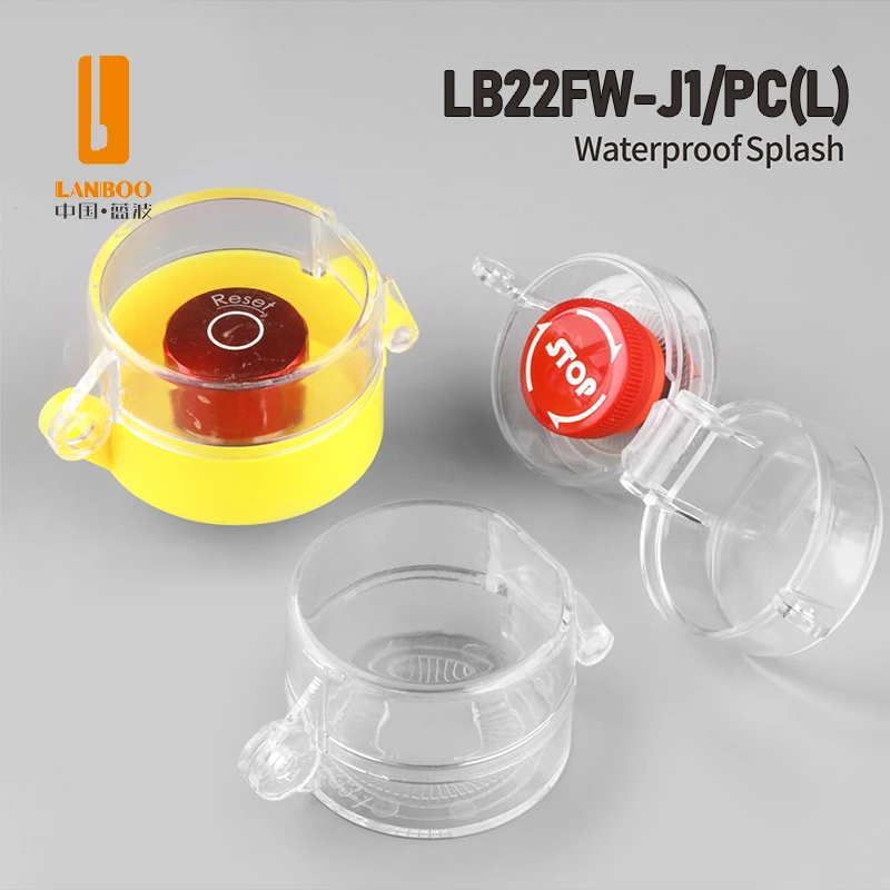 LANBOO 16/19/22mm Emergency Stop Button Protective Cover Waterproof And Dustproof Prevent Wrong Operation With Keyhole Design