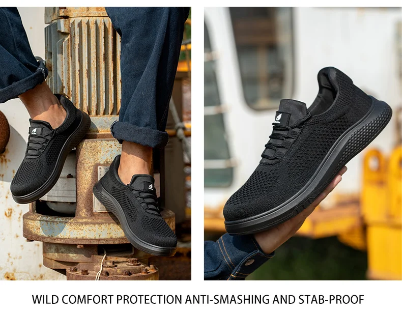 Neue rutschfeste Arbeitsschuhe für Herren, Stahlkappenschuhe, durchtrittsichere Arbeitsschuhe für die Baubranche, bequeme Sportschuhe für Herren – Detail 18