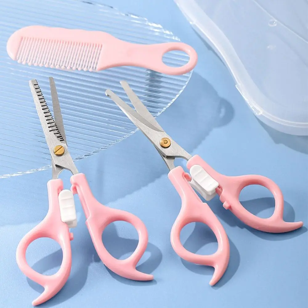 3 قطعة مجموعة مقص حلاقة آمنة لتصفيف الشعر من الفولاذ المقاوم للصدأ مجموعة أدوات تصفيف الشعر وتقليم الشعر #4