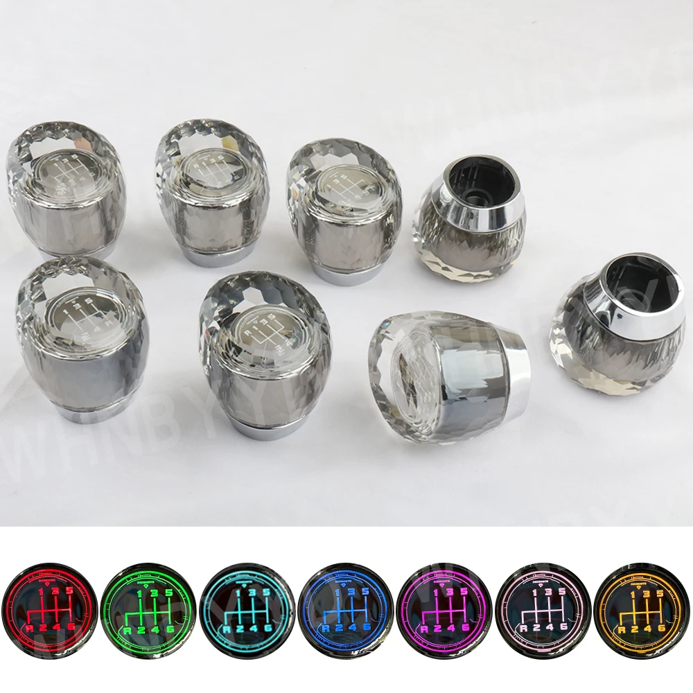 

5/6 Speed Car Led Crystal Gear Shift Knob For Toyota Avensis 06-2009 Rav4 2005-2012 Lever Shifter Stick Handball Auto Accessory