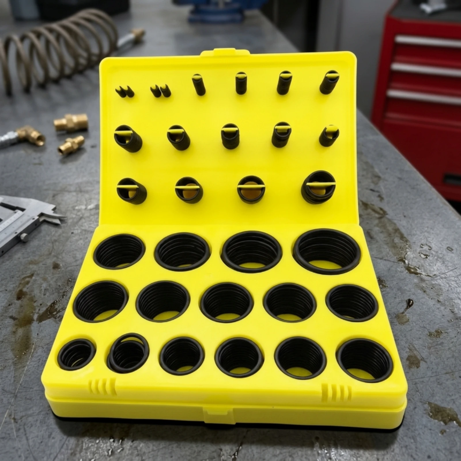 Picture 3: O-Seal Assortment Kit with Storage Case Assorted O-Seal Kit with Organizer Case Oil-Resistant Nitrile for Mechanics