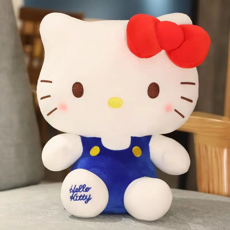 Sanrio hello kitty brinquedo de pelúcia bebê pelúcia animal lance travesseiro decoração do carro anime boneca para crianças meninas presente aniversário