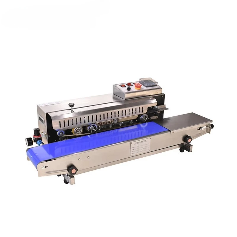 SF150N Stainless Steel Continuous Band Sealer Grain Cereal Bean Dry Goods Intelligent Temperature Control Bag Sealing Machine