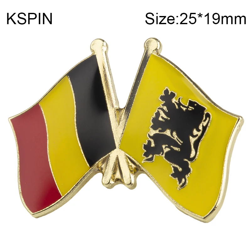 Belgium Flag Laple Pin Badge Brooch