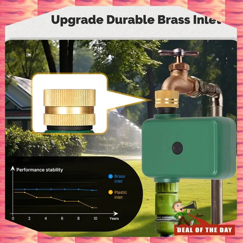 Consegna in 24 ore Tuya Smart Bluetooth Valvola timer acqua a 1 uscita Sprinkler Ritardo pioggia Rondella filtro controller programmabile automatico