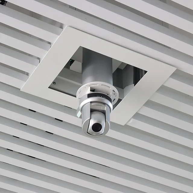 Motorized Telescopic Height Adjusted Ceiling Embedded Projector Lift Drop down Smart AV Solution with Camera Mount
