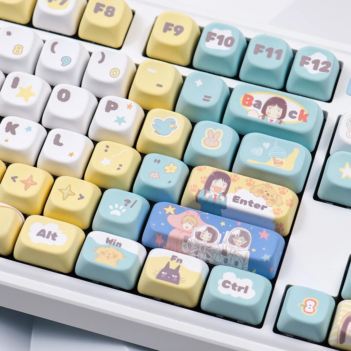 

141 клавиш Skip and Loafer Key Cap Iwakura Mitsuomi XOA Keycaps PBT Dye Sub Made68 Mad68 Wooting 60 Включает 2,25 U 2,75U для Алисы