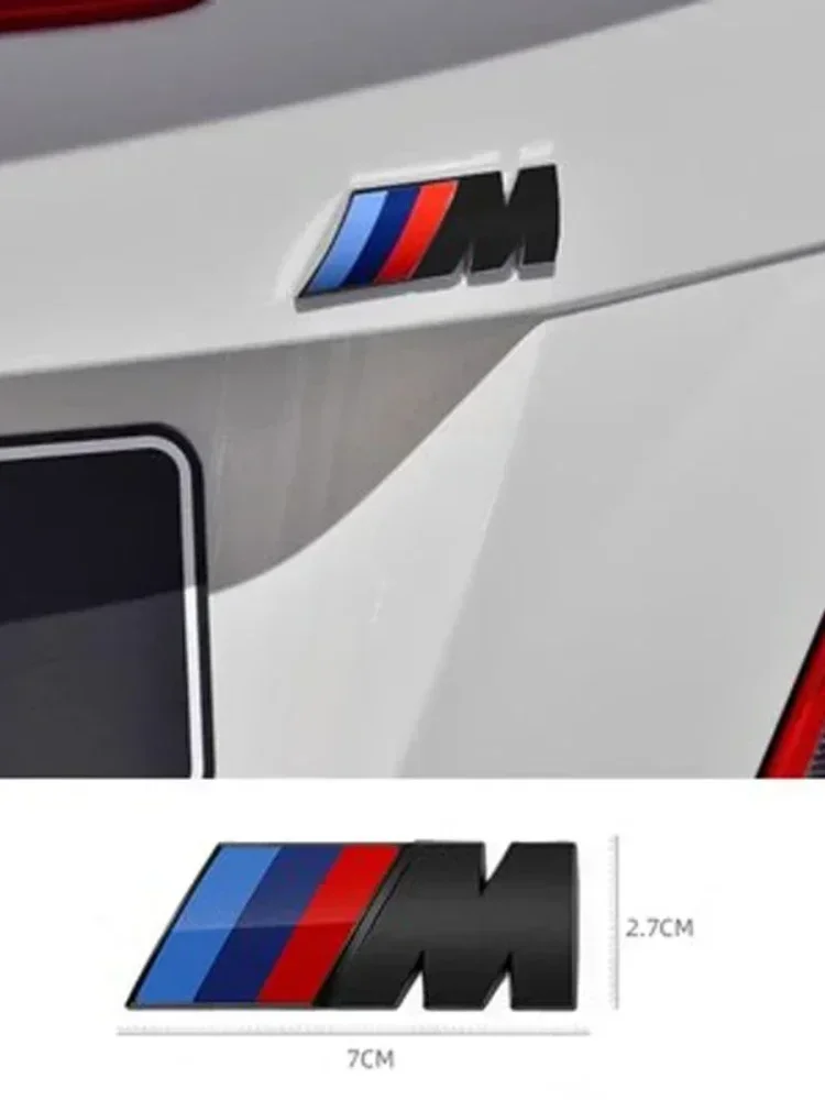 3D ABS M Logo Car Body Side Badge Body Rear Trunk Decor Sticker Car Modification Accessorie For All BMW M Power X1 X3 X5 X7 E71