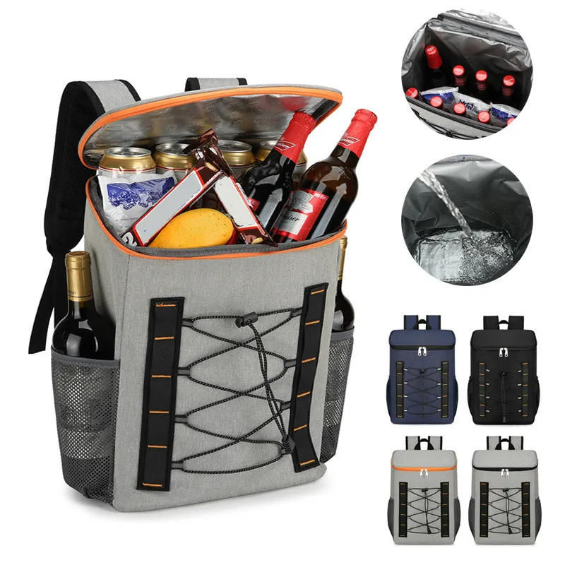 

Thermal Camping Bag Woman Soft Cooler Lunch Beach Food Picnic Storage Carrier Boxes For Travel Supplies Man Large Trips Backpack