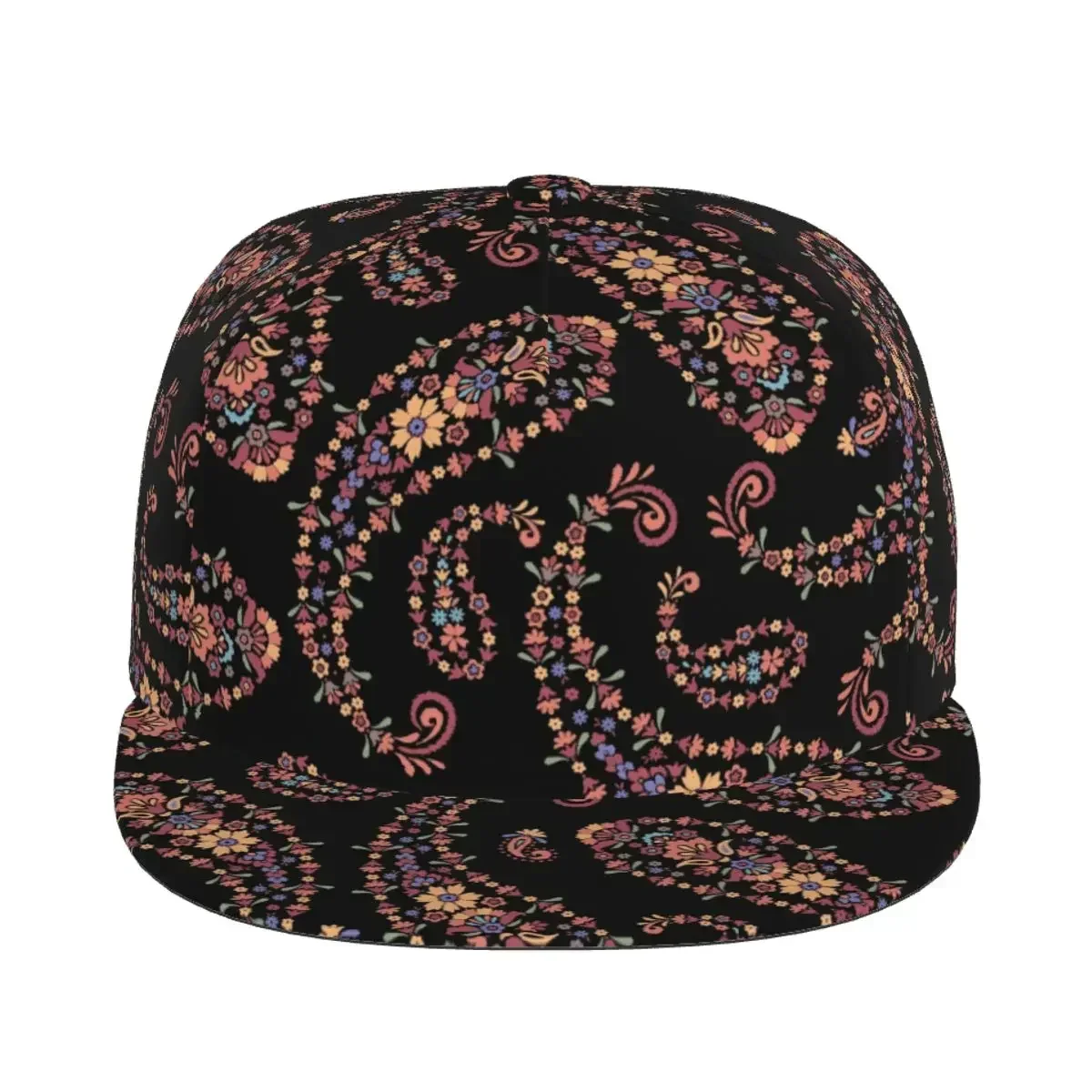 Paisley patterned baseball cap casual sun hat elegant ethnic fashion stage hip-hop women men