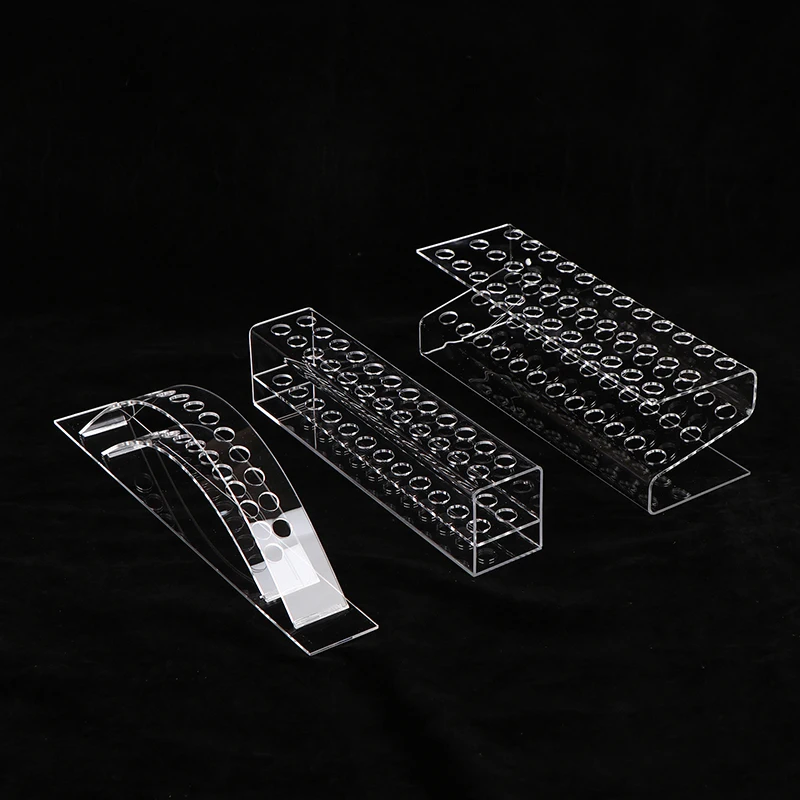 EyeblogugBrush Tube Présentoir, Rangement de brosse à cils, Support rapide de pince à épiler, Outils de maquillage de beauté en acrylique, Plantation de cils