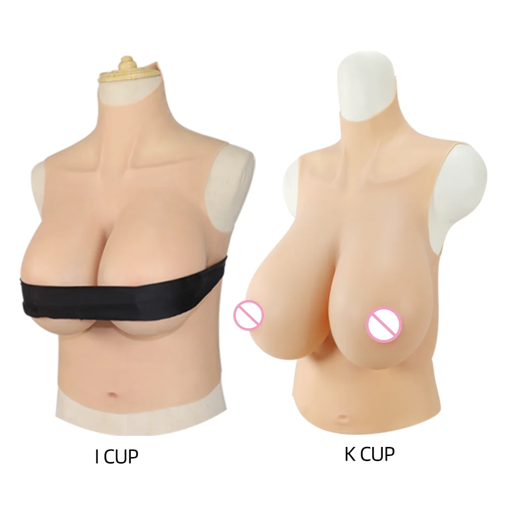 YUERUGOU I K Cup Fake Silicone Breast Forms Breathable Huge Boob Silicone Transgender Drag Queen Shemale Crossdresser Big Chest