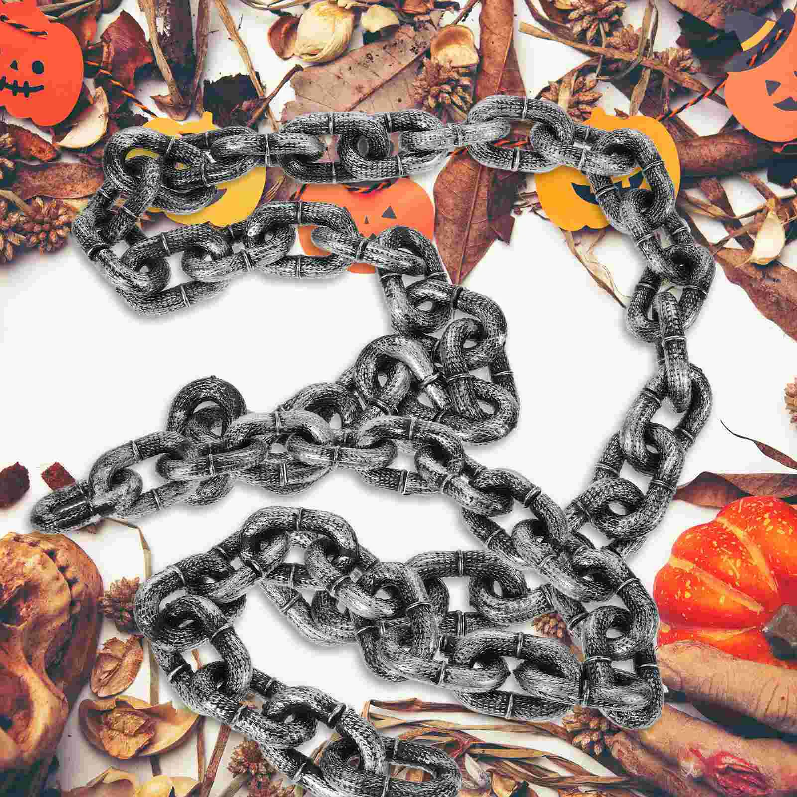 2 M Decoration Halloween Simulated Iron Chain Apparel Barrier Pirate Costumes Decorative Quail Feeder