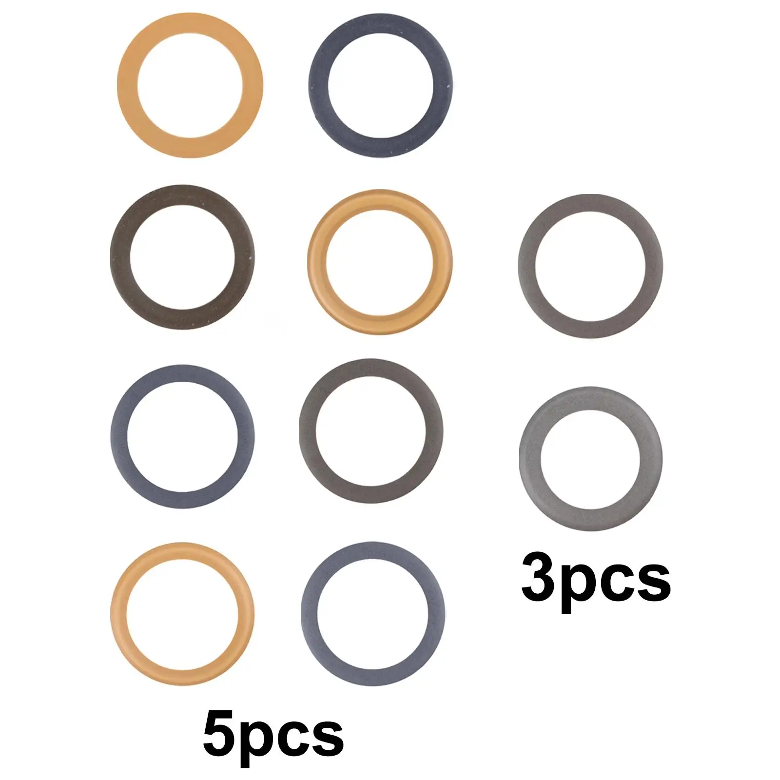 Rubber Seals Piston Ring Set for Air Pump Compressor Cylinder 48mm Oil Free Insulated Replacement Parts