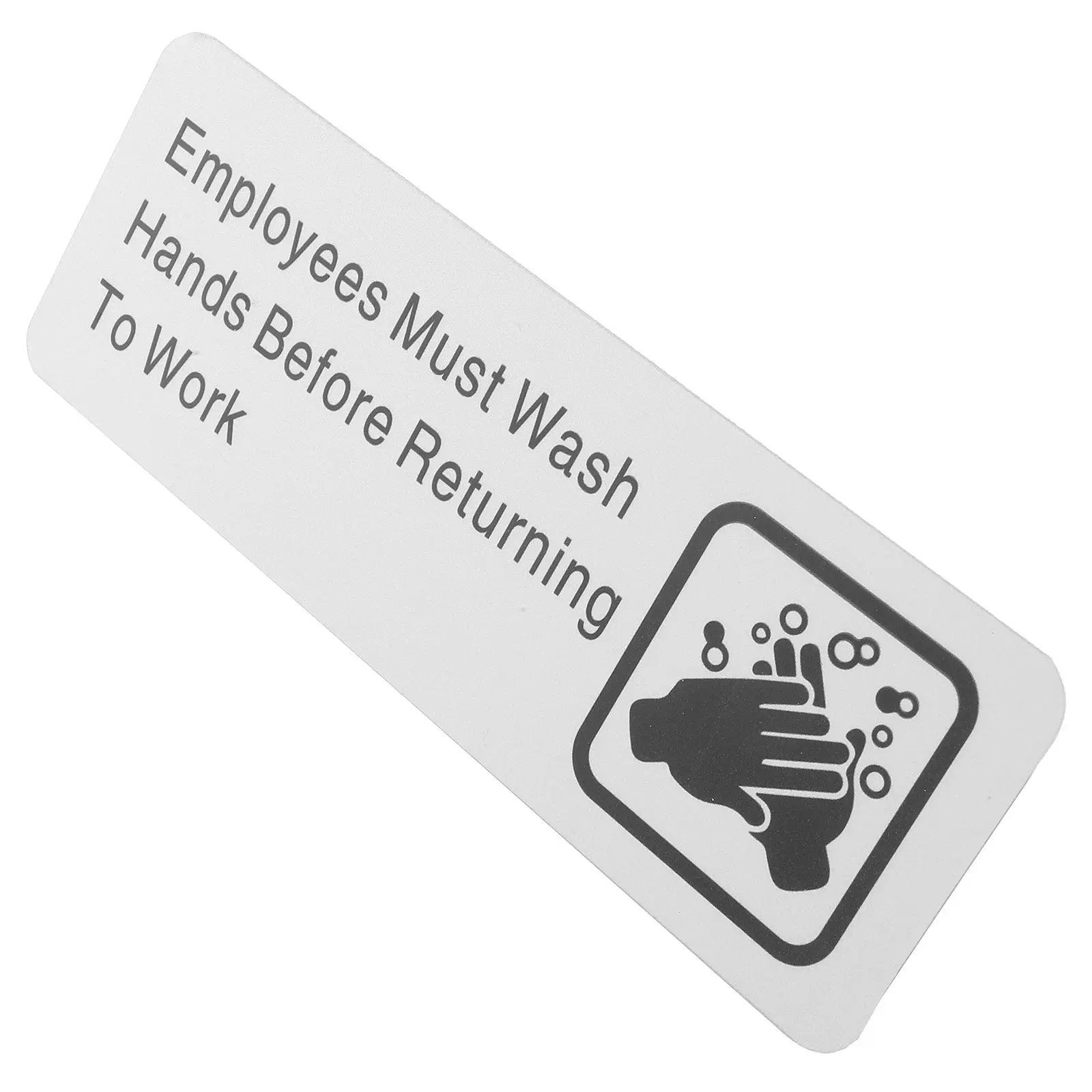 Informative Aluminum Alloy Employees Must Wash Hands Sign Metal Hygiene Reminder Sign for Safety Compliance