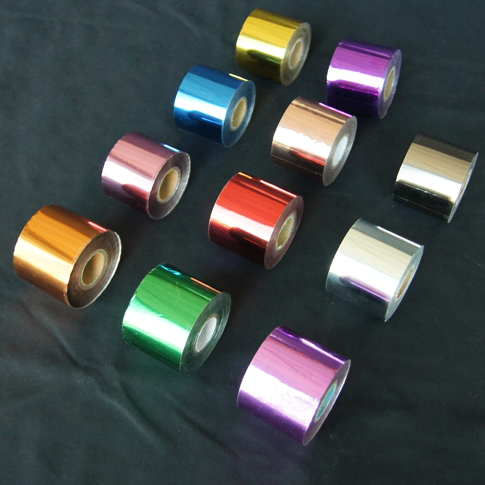 Free Shipping 1 Roll 5CMx120M 10 Colors Hot Stamping Foil Heat TransferAccessories For PVC Paper Logo Embossing