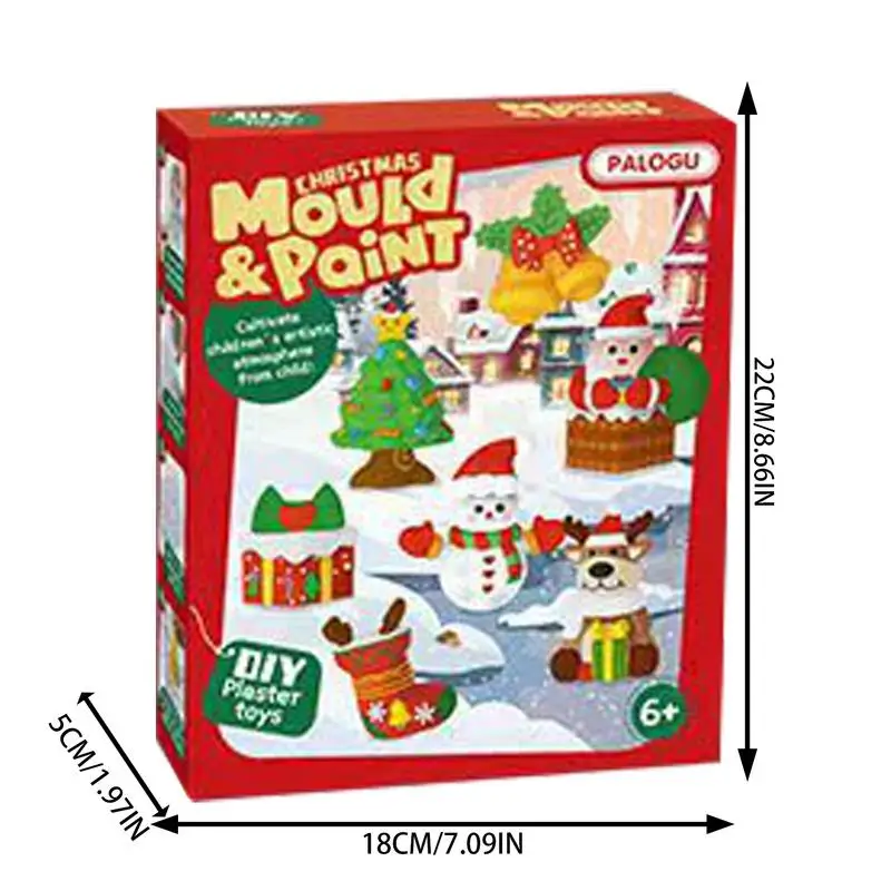 Christmas Plaster Painting Kit Christmas Theme Plaster Doll Painting Crafts Kit Plaster To Paint Christmas Ornaments Crafts For