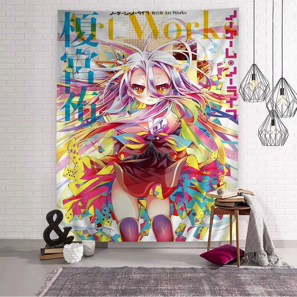 

No Game No Life Cartoon Tapestry Bohemian Wall Tapestries Mandala Wall Hanging Sheets