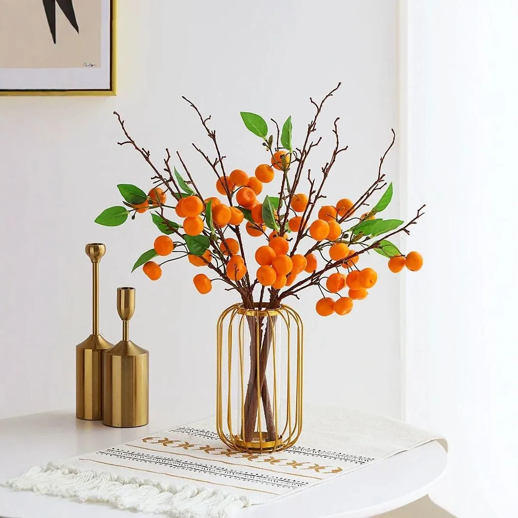 New little rrange Artificial Fruit long branch Simulation flowers For Home Wedding decor birthday party Christmas decoration