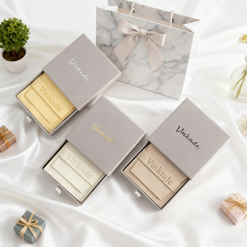 

Роскошная картонная раздвижная подарочная коробка для ювелирных изделий 9x9x3,2 см, ящик для бумаги, ювелирные изделия, кольцо-гвоздик, серьги, упаковочные коробки, чехол с сумкой