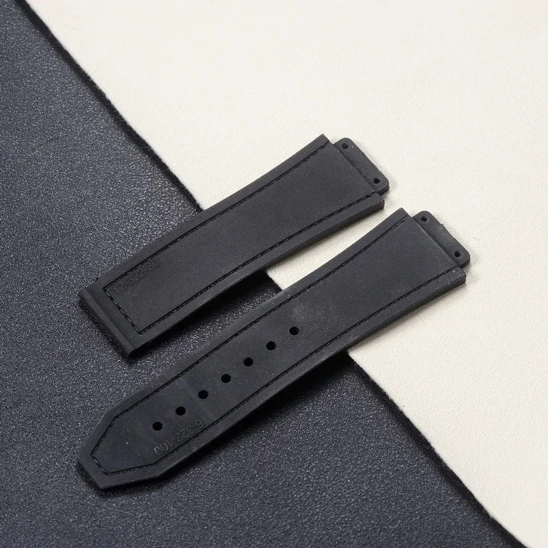 ل Hublot Yubo 19 مللي متر واجهة عقد خاصة دائم لينة مريحة جلد الغزال مقاوم للماء سيليكون حزام ساعة تحت الجلد