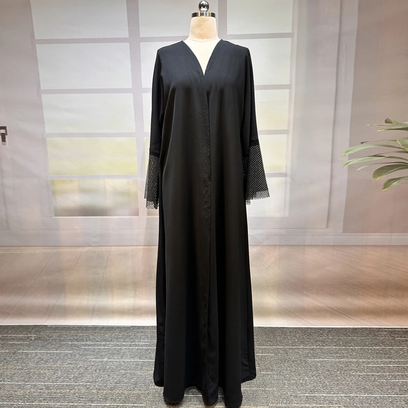 Diamond Kimono Damen Dubai Turkey Abayas For Women Modest Dress Musulmane Kaftan Oversized Muslim Robe Abaya Black