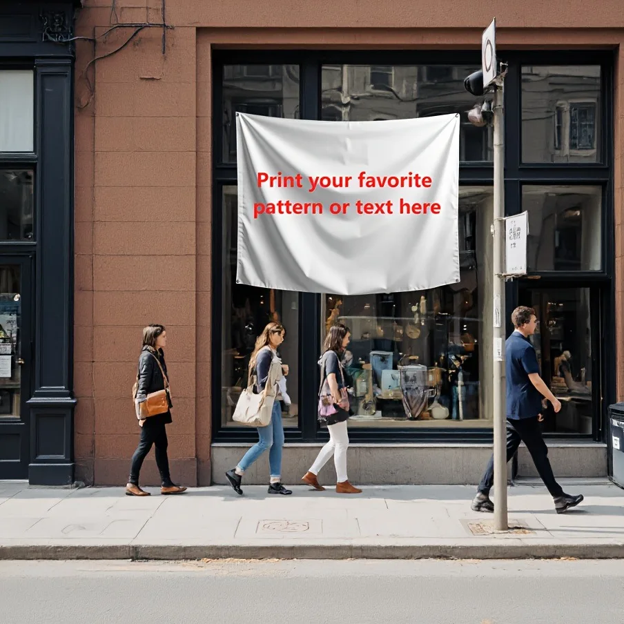 Benutzerdefiniertes Polyester-Flaggenbanner mit 4 Ösen, langlebiger Digitaldruck für den Innen- und Außenbereich, Flaggen, Weihnachtsfeier, Dekoration, Geschenke – Detail 5