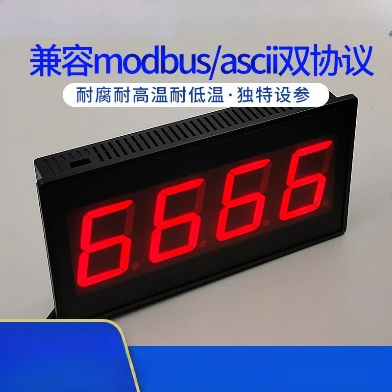 Indust 1.8inch 4-Digit LED Display Board RS485 Serial Communication Modbus RTU Ascii Protocol Programmable Digital Display Panel