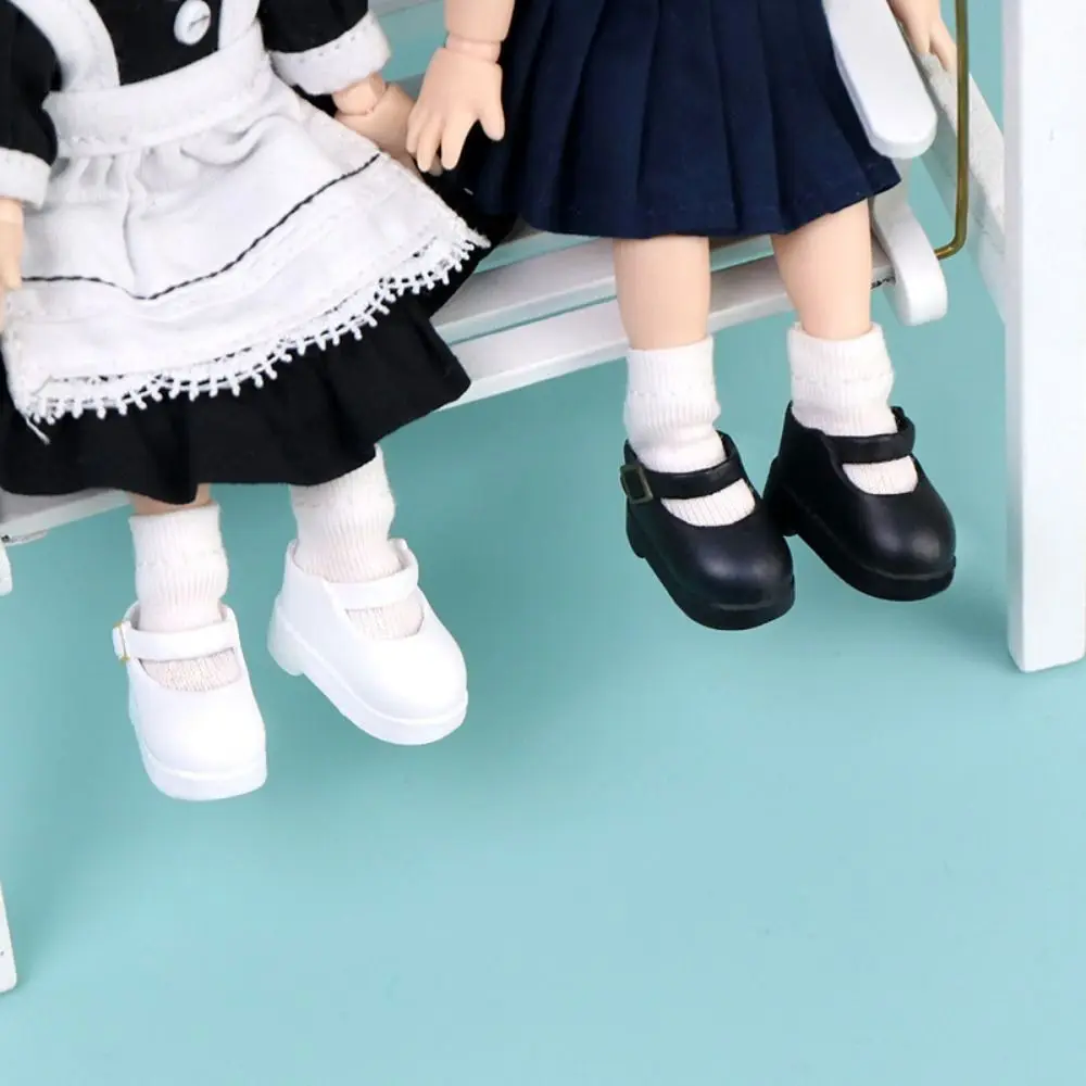 1 Pair Simulation OB11 Doll Uniform Shoes Decoration Detachable PVC Material Mary Jane Doll Shoes Cute Lovely