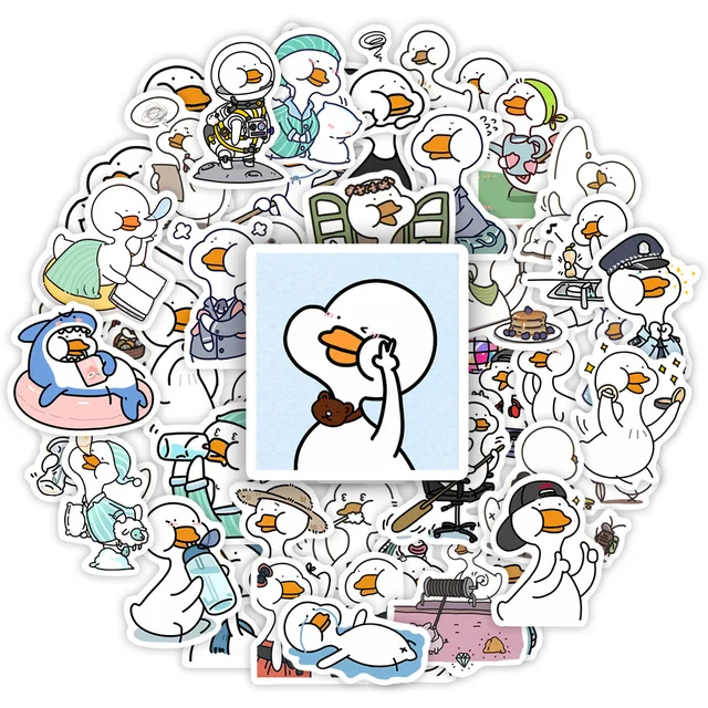 Funny Cartoon Duck Waterproof Stickers DIY Phone & Laptop