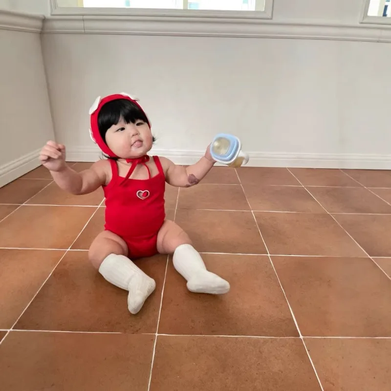 Bellbell Summer Baby One-piece Swimsuit Ins Korean Baby Quick Drying Swimsuit Two-piece Set Cross-border Baby Swimsuit Outfits