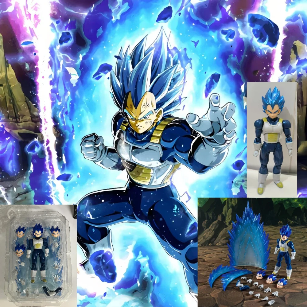 

Dragon Ball Demoniacal Fit DF SHF Deep Blue Vegeta Super Saiyan Anime Action Figure Toys Model Gifts Collection