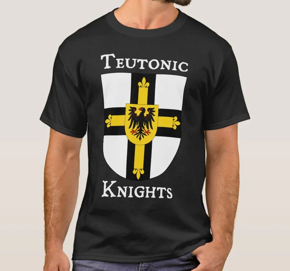 Unique Teutonic Knights Cross Shield Printed Premium T-Shirt. Summer Cotton Short Sleeve O-Neck Mens Casual T Shirt New S-3XL