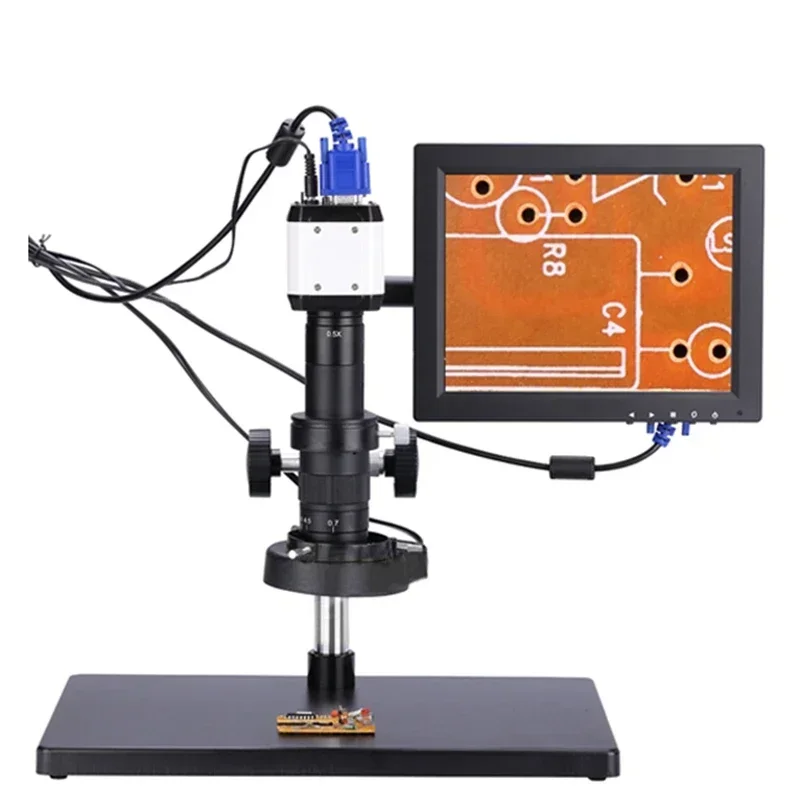 1080P 2MP 1/3 Inch CMOS USB VGA AV Output Electronic Microscope Eyepiece Industrial Camera with Measuring Software & LED Light