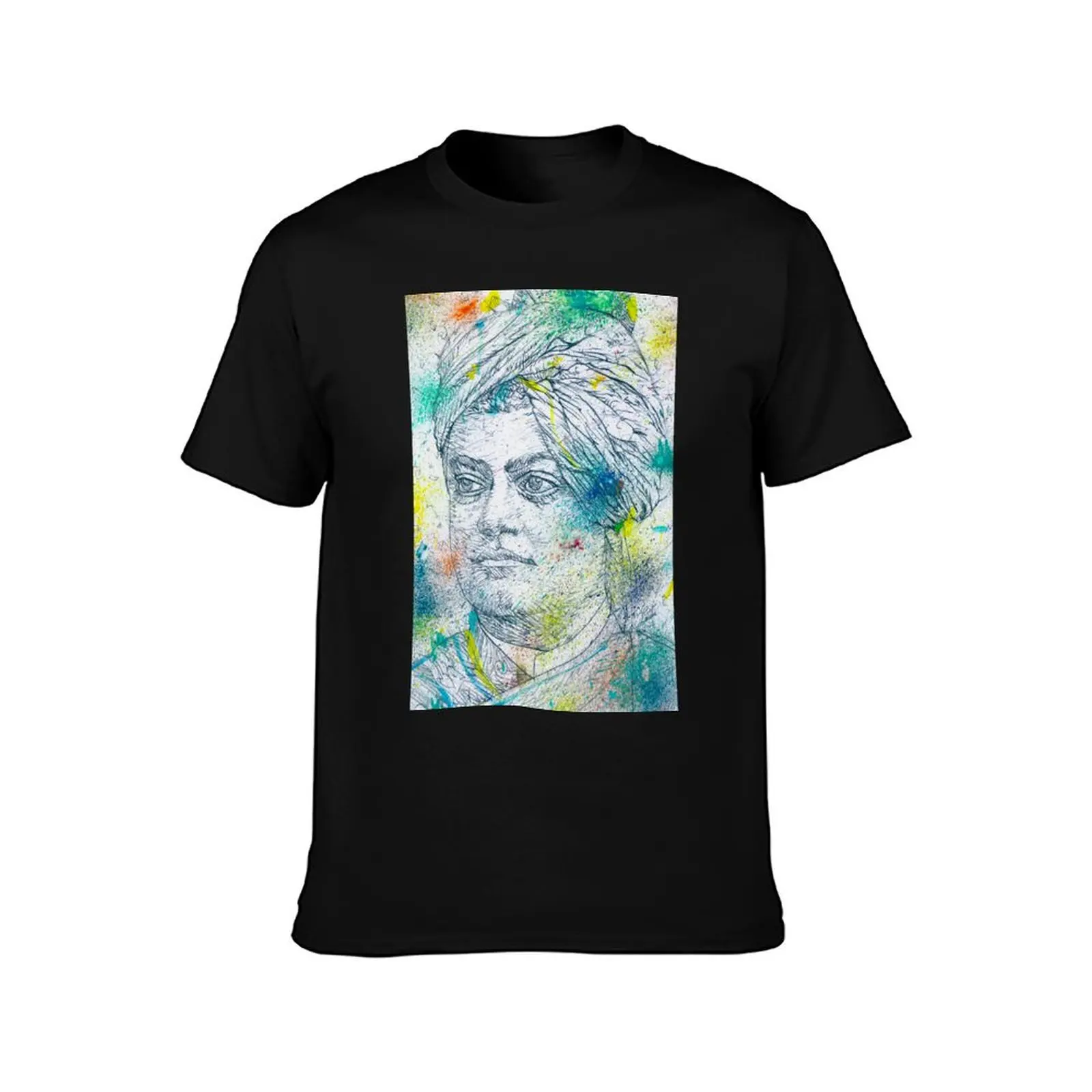 SWAMI VIVEKANANDA - watercolor and pencil portrait .1 T-Shirt t shirt man designer T-Shirt