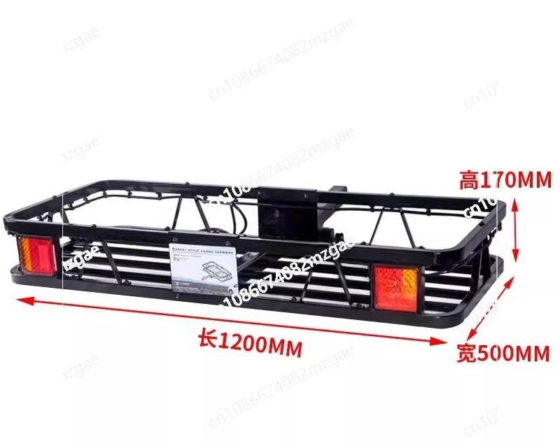 

Car rear hanging basket rear hanging luggage rack foldable double socket foldable luggage rack cargo basket frame