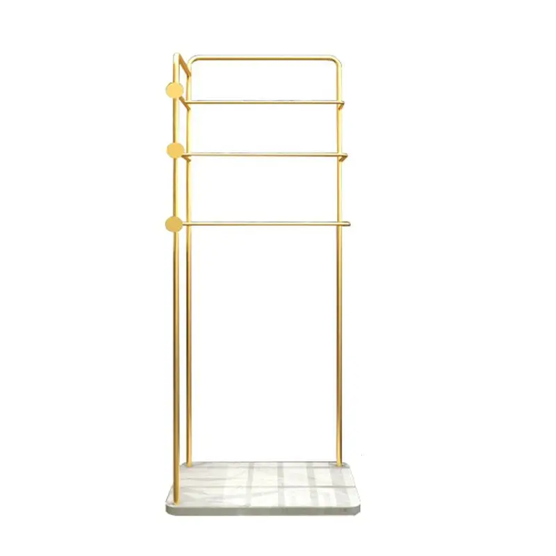 Toalla minimalista nórdica, toallero de baño, perchero interior, suelo de mármol, combinación de perchero