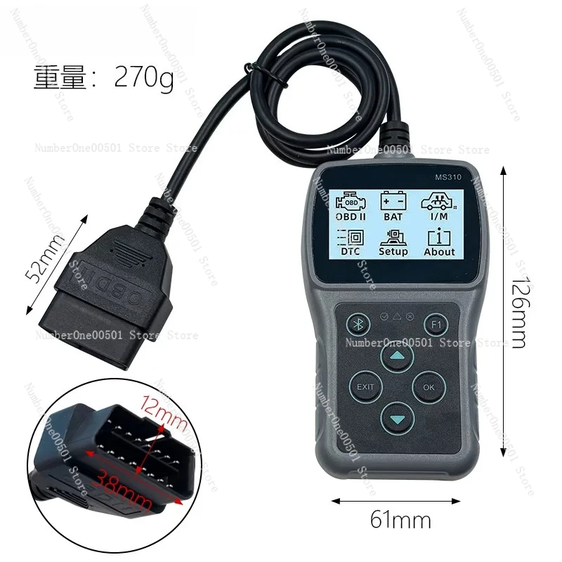 MS309 Pro OBD2 Scanner OBD Code Reader Auto Engine System Diagnostic Tools Battery Tester Clear Fault Codes YM519
