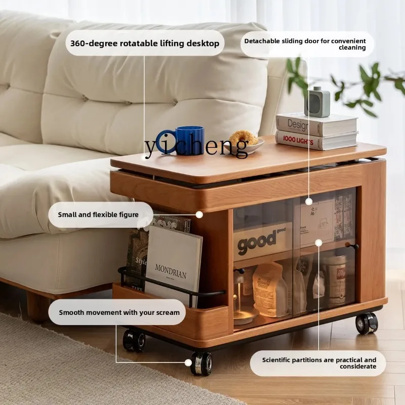 Gz-21 Removable Tea Cabinet Nordic Living Room Multifunctional Sofa Side Cabinet Household Trolley