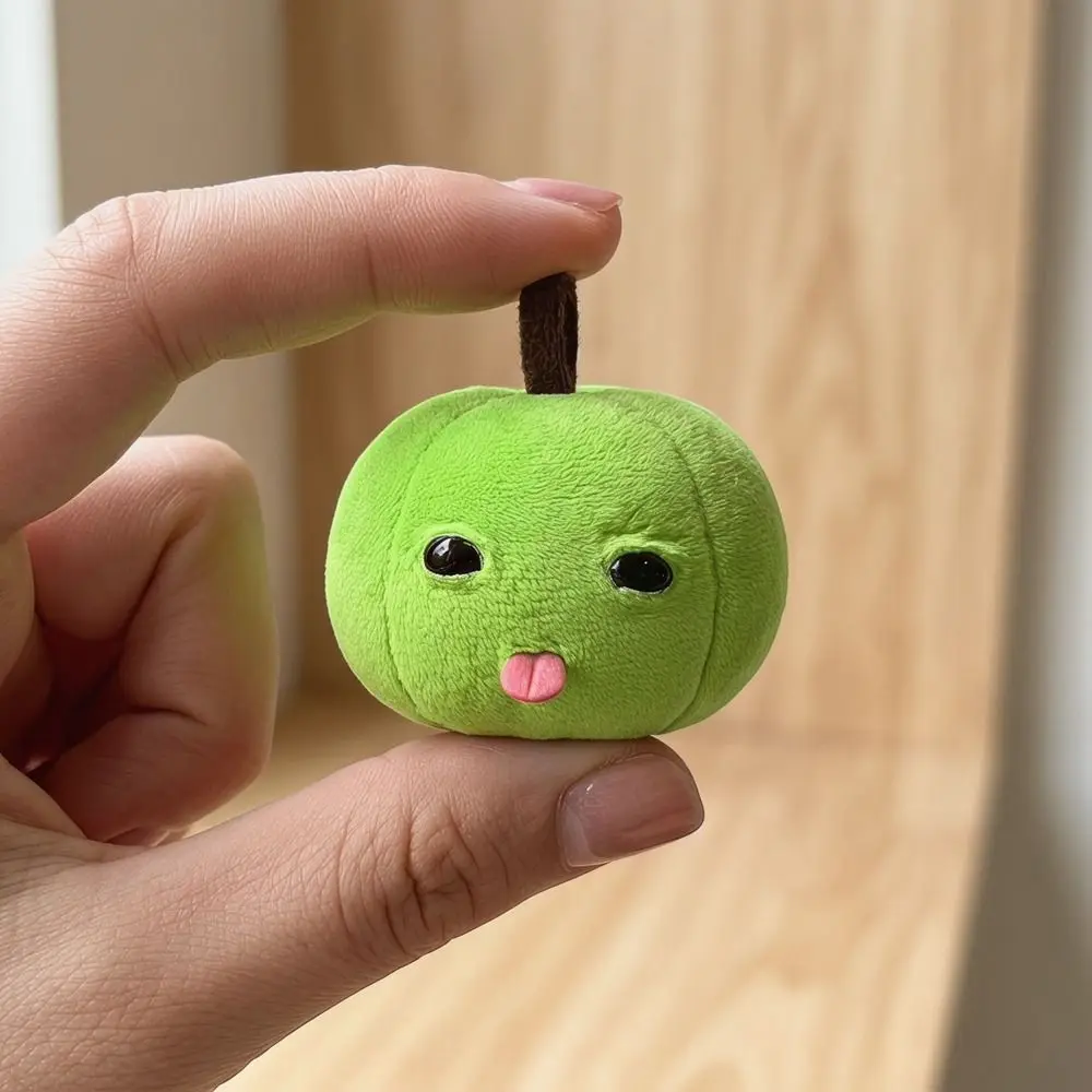 Car Keys Green Red Fruit Keychain Soft Tongue Sticking Creative Keyring Funny Cute Backpack Pendant