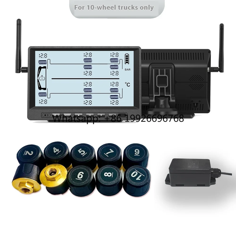 

Универсальная система контроля давления в шинах (TPMS) для 10-колесных фургонов, грузовиков, школьных автобусов, пожарных машин, высокая точность