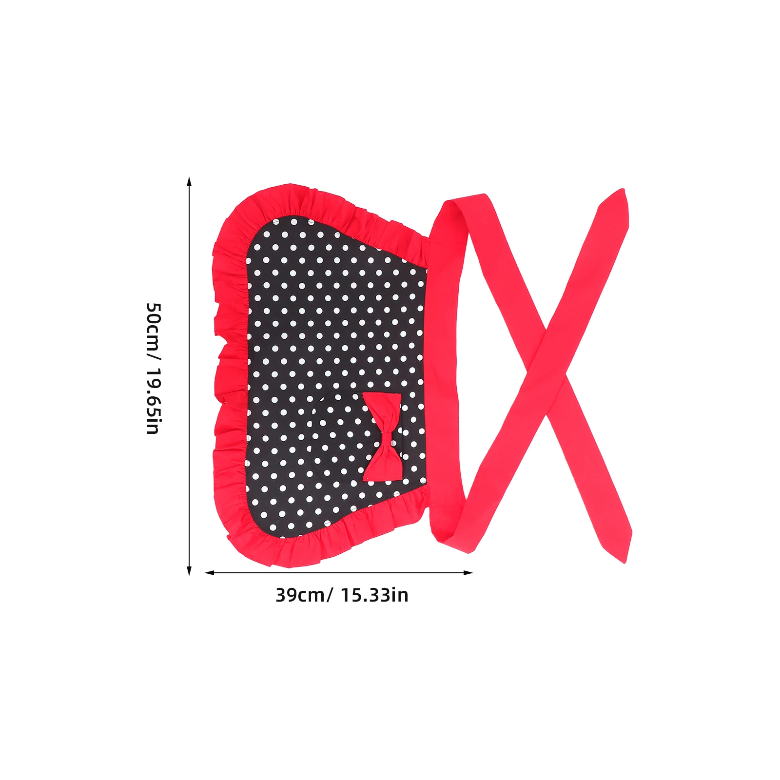 

Half Apron Women Small Dot Cotton Machine Washable Comfortable Maid Waitress Hotel Cafe Restaurant Use Household Aprons