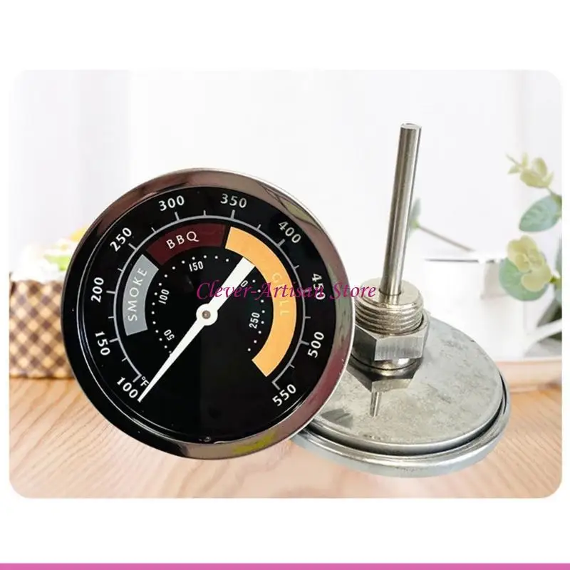 E06B Thermometers 50-250℃/100-550℉ Round Temperature Meter Stainless Thermometers
