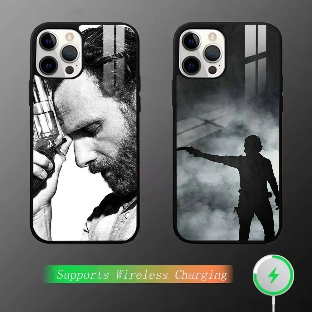 classic Rick Grimes W-Walking Dead Phone Case For iPhone Magnetic 15,16,17,14,13,12,11 Plus,Pro with  Wireless Charging