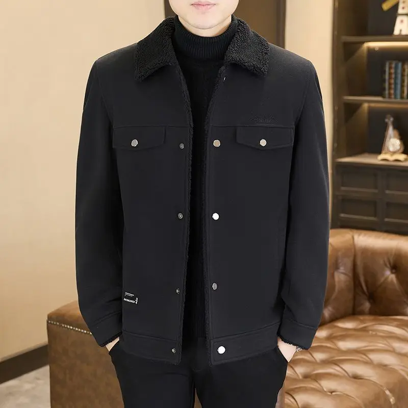 

Новая зимняя высококачественная мужская куртка с тонким воротником на подкладке, верхняя одежда средней длины, теплый топ Cleanfit Sle из искусственного материала