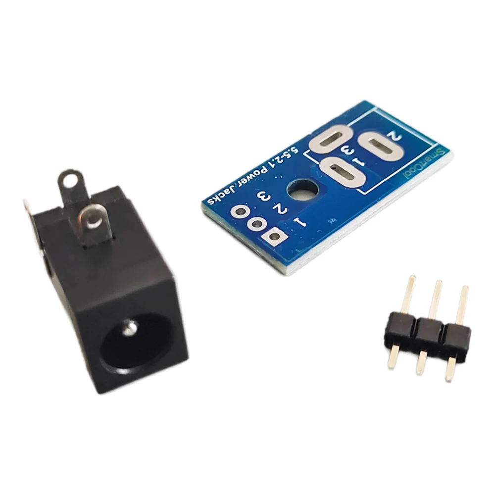 2/5PCS 5.5x2.1mm Power Jacks DC005 To DIP Adapter Circuit Board DC Power Socket Breadboard Interface Test Conversion Board