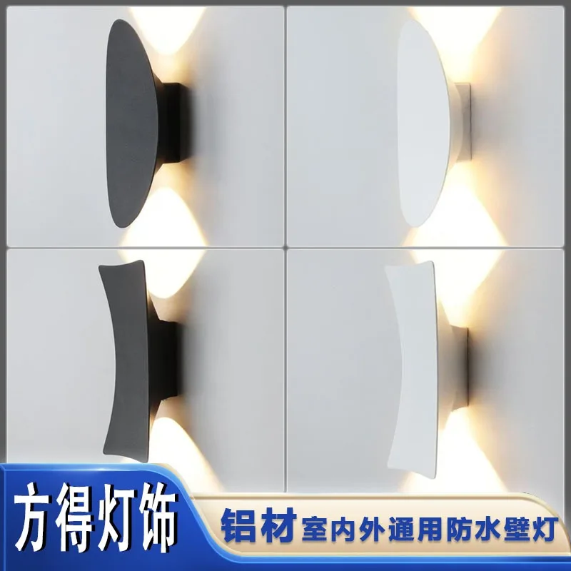 LED outdoor wall lamp waterproof modern simple aisle exterior wall column head home villa storefront entrance sign spotlight